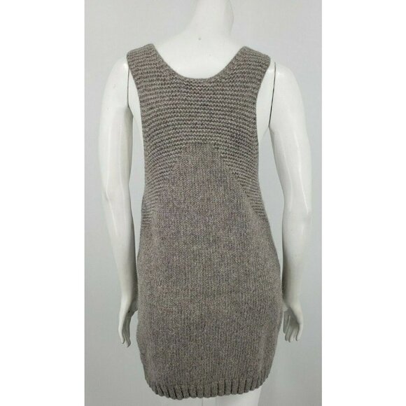 Zhor & Nema Mini Dress Womens Medium Grey Wool Alpaca Tunic Sleeveless Top - Picture 4 of 7